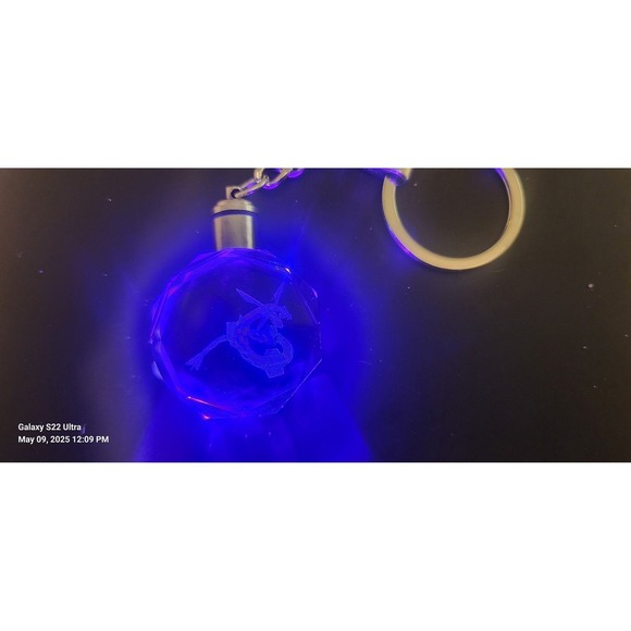 Crystal Keychain Rayquaza LED Light Up Charm Pendant Keyring Decor - Picture 3 of 4